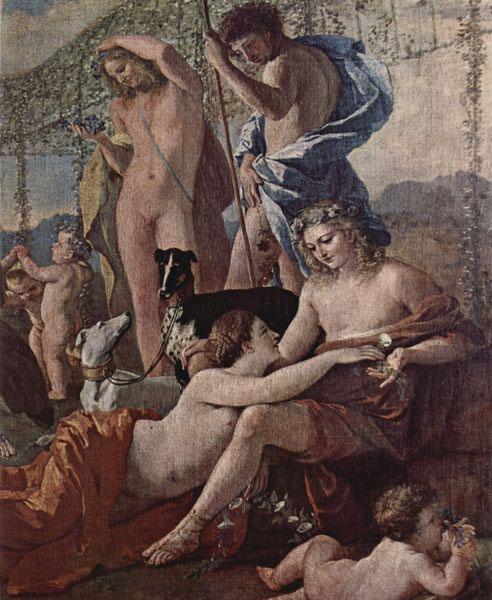 Nicolas Poussin Das Reich der Flora oil painting picture